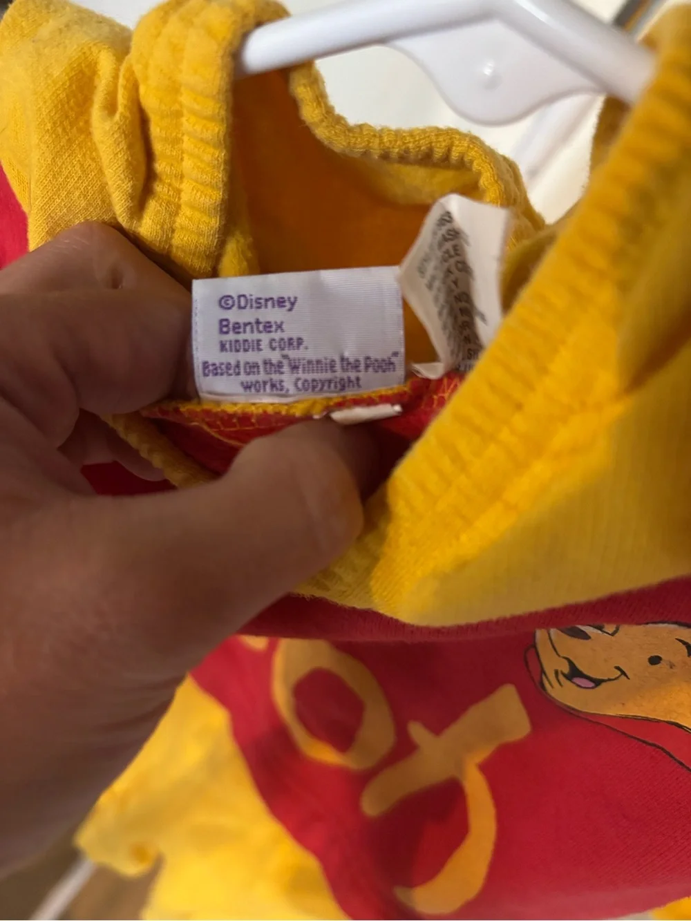 Disney Winnie the Pooh Red and Yellow Hooded One-Piece